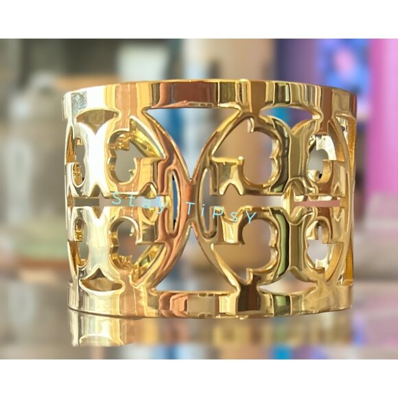 Tory Burch Gold Miller Bangle Bracelet - Picture 7 of 8